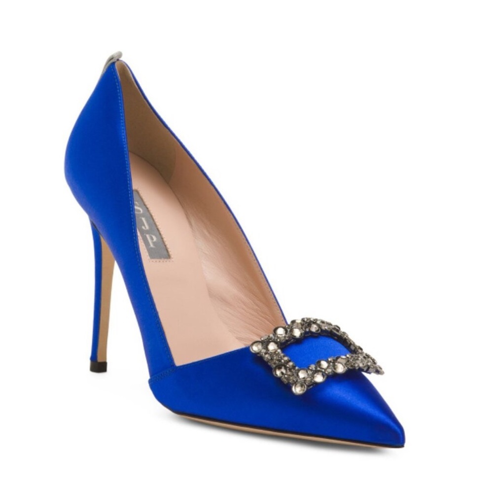 SJP BY SARAH JESSICA PARKER Italy Windsor Embellished Pointed Toe Pumps - Picture 1 of 2